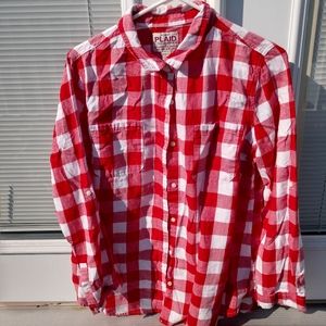 Red and white plaid Flannel